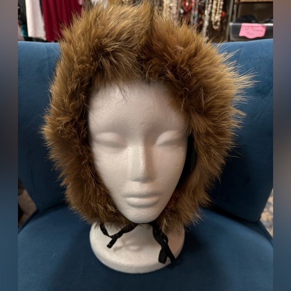 Vintage Fox Fur Hood Bonnet Hat – Real Fur